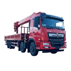 Camión Grúa Dongfeng 8X4 con Plataforma Plana, Grúa Telescópica de 16T Montada en Camión para Ingeniería Vial Municipal - Product Image 1