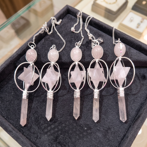 Ensemble de pendules étoiles rotatives en agate naturelle, 3 pièces, en cristal de quartz, pierre précieuse, pour Reiki et radiesthésie, sculptée à la main, pierre semi-précieuse pour chakra - Product Image 2