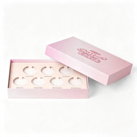 Custom Rigid Makeup Gift Box Blush Palette Set Packaging Box Magnetic Closure Recycled Materials UV Printing Pink Gradient
