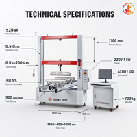 Machine d'essai de flexion contrôlée par ordinateur 20kN, testeur de résistance à la flexion pour carreaux de céramique, pierre, plaques de plâtre, tuiles de toiture
