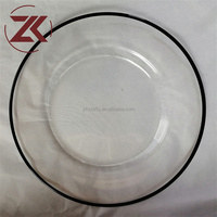 Plateau de présentation décoratif ZKAI, fabrication directe, plateau rond en acrylique transparent moderne pour la décoration de table de mariage