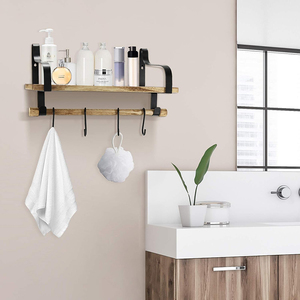 Nổi khung gờ Đất Nước Nhà Bếp bằng gỗ gia vị giá <span class=keywords><strong>8</strong></span> móc có thể tháo rời được sử dụng để tổ chức dụng cụ nấu ăn Kệ tường - Product Image 4