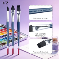 Nouveaux pinceaux professionnels pour artistes 2026, 10 pièces, en nylon de qualité supérieure, manche en bois de bouleau bleu, pour aquarelle