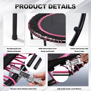 Mini <span class=keywords><strong>trampoline</strong></span> de <span class=keywords><strong>fitness</strong></span> Everise <span class=keywords><strong>Fitness</strong></span> 48 pouces sans ressorts, rebondisseur d'intérieur pour la gym, le cardio et les sauts, pour la famille, les enfants et les adultes - Product Image 4