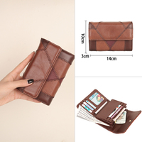 Dompet Wanita Kulit Asli RFID Blocking Model Lipat Tiga, Tas Tangan Kecil, Clutch Kulit Sapi, Tempat Kartu, Promo Hot Sale