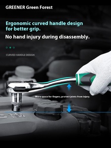 Juego de Llaves de Boca Abierta, Llave de Anillo de Doble Extremo con Trinquete, de Acero al Cromo Vanadio, Herramientas de Reparación Métricas - Product Image 5