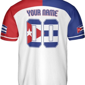 Camiseta de Béisbol de Cuba con Sublimación, Camiseta con la Bandera de Cuba, Camiseta Cubana para Hombre y Mujer, Camiseta con la Bandera de Cuba y Estados Unidos - Product Image 6