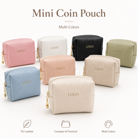 Dompet koin lipstik persegi multi warna dengan ritsleting, Logo kustom Batch kecil, dompet Mini modis untuk wanita