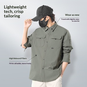 <span class=keywords><strong>Camicia</strong></span> Sportiva da <span class=keywords><strong>Uomo</strong></span> Serie Mountain River, Estiva, Traspirante, ad Asciugatura Rapida, a Maniche Lunghe, per Escursionismo e Alpinismo - Product Image 3