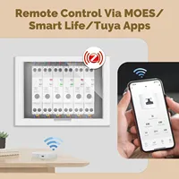 Disjoncteur intelligent MOES Tuya Zigbee 63A avec moniteur d'électricité, V0 ignifuge, alarme, réglage de la seuille, contrôle par application et compatible Alexa