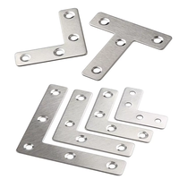 Support fixe en acier inoxydable de type T à 90 degrés avec connecteur en L à angle plat zingué pour supports