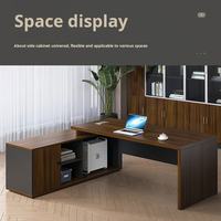Muebles de oficina de estilo simple, escritorio de oficina en forma de L, juego de escritorio de oficina prefabricado, mesa para portátil, mesa Boss de nuevo estilo