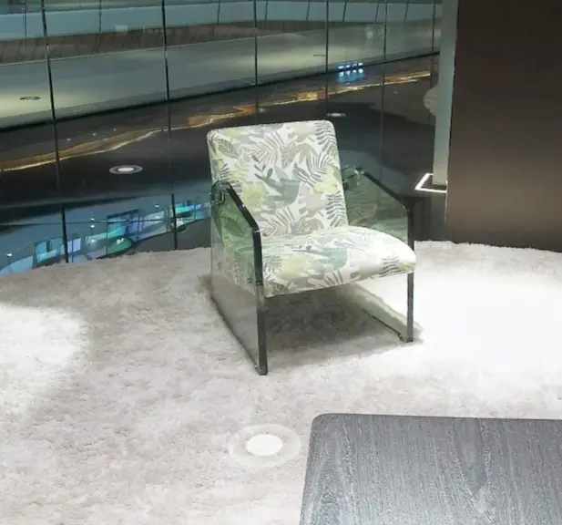 Nórdico criativa villa sala lazer cadeira transparente vidro temperado cadeira moldada muito simples cadeira
