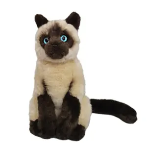 Custom Siamese Cat Stuffed Animals Realista Small Cat Cute Plush Toys for Kids Gifts