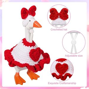 7 Inch <b>Desk</b> Outfits Valentine's St. Patrick's Day <b>Mini</b> Desktop Knitted Clothes for Goose Statues Holiday Decor - Product Image 5