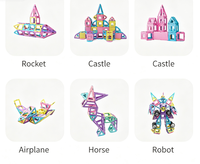 Magnetische Fliesen Transformierbare 3D-Lernspielzeuge für Kinder Tiere Natur ABS-Bausteine EN71-Zertifiziert