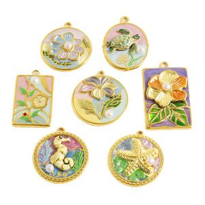 Colgante Personalizado de Acero Inoxidable 304 con Perla Natural en Forma de Gota de Aceite, Accesorios para DIY, Dijes para Pulseras y Collares con Temática Oceánica - Product Image 5