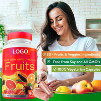 Private Label Fruit-En Groentesupplementen Gemaakt Met Superfoods 90 Vegetarische En Fruitvruchten En Groenten Supplement