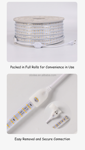 ไฟแถบ LED SMD 2835 กันน้ำ IP67 220V แบบยืดหยุ่น ตัดได้ แสงวอร์มไวท์ แสงคูลไวท์ สำหรับตกแต่งอาคาร - Product Image 6