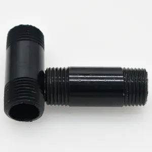 Black Cast iron Pipe Fitting Nipple 3/4" with thread on both end for Industrial Pipe Bookshelf