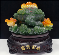 Meilleure vente 2023 décoration de maison cadeau argent grenouille Feng Shui artisanat en résine grenouille Statue bouddha mascotte figurine