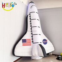 Led Lighting Blow up Air Plane Nasa Dirigeable Accessoires Modèle Navette Thème Espace Décorations Gonflable Étoile Vaisseau Spatial