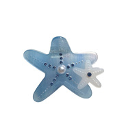 Épingle à cheveux Liwu Ocean Starfish Sea Mussel Acetic Acid, luxe haut de gamme, élégante, gravée de diamants, multicolore