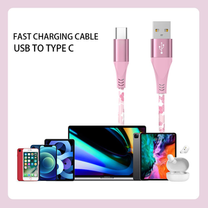 Matériaux respectueux de l'environnement en cuir Pu Câbles de chargeur de charge rapide Câble Usb vers Type-C Usb C - Product Image 3