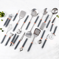 Juego de 19 Utensilios de Cocina de Acero Inoxidable; Juego de Utensilios de Cocina de Acero Inoxidable para Servir