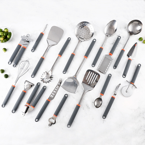 ชุดอุปกรณ์ครัวสแตนเลส 19 ชิ้น; ชุดอุปกรณ์เสิร์ฟอาหารสแตนเลสสำหรับครัว - Product Image 6