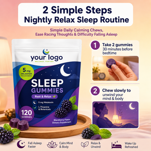 Gomitas Botánicas Naturales para Dormir, Apoyo Suave para el Bienestar al Dormir, Calma la Mente, Noche Reparadora, Sabor a Mora, Gomitas para Dormir para Adultos - Product Image 6