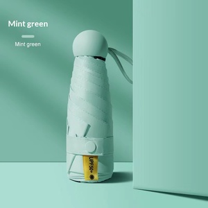 Parapluie pliant Macaron 50% à six baleines et huit brins, pare-soleil, imperméable, idéal pour le soleil et la pluie, avec emplacement pour logo publicitaire - Product Image 6