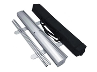 Support de bannière enroulable élégant et portable en aluminium pour panneau de bienvenue de mariage, décoration de réception et cérémonie, impression personnalisée