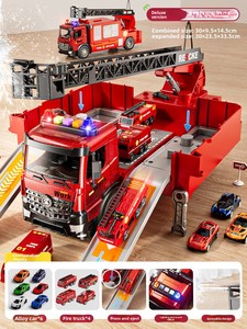 <span class=keywords><strong>Camion</strong></span> <span class=keywords><strong>de</strong></span> pompiers jouet Sam's Rescue, échelle 1:5, multifonctionnel, avec parking, pulvérisation d'eau et échelle escamotable, en plastique - Product Image 6