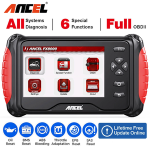 ANCEL FX8000 Lecteur de codes OBD2 pour automobile, scanner de tous les systèmes, lecteur de codes moteur professionnel, réinitialisation ABS, huile, EPB, BAT, TPS, outils de diagnostic automobile - Product Image 1