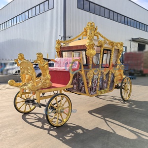 Zhenda Brand Beautiful Cinderella <b>Pumpkin</b> Electric Horse Carriage Steel Structure 6 Persons <b>White</b> Big Wedding <b>Decoration</b> Royal - Product Image 4