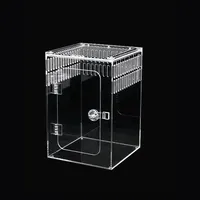 Hochauflösendes Klares Acryl-Terrarium Spezielle Fütterungsbox für Eidechsen, Spinnen und Andere Amphibien-Haustiere