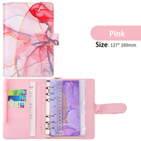 Cahier de notes vente en gros 6 anneaux Spirale Business Planner Work Agenda Budget Binder Color PU Leather Cover A5 A6 classeur planificateur budgétaire