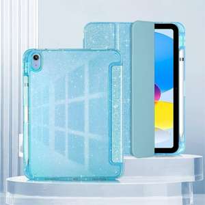 Étui pour tablette adapté à l'iPad Air 4/5 - 10.9 (emplacement pour stylet à droite) avec couverture à trois volets scintillante, étui de protection pour tablette - Product Image 6