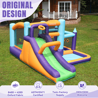 Château gonflable avec toboggan Airmyfun pour les fêtes d'enfants, les divertissements familiaux en plein air, tissu Oxford 420D+840D 3
