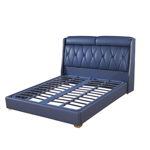 Nouveau <span class=keywords><strong>lit</strong></span> moderne en taille Queen, meubles de chambre à coucher de luxe italiens, <span class=keywords><strong>rangement</strong></span> rembourré - Product Image 4