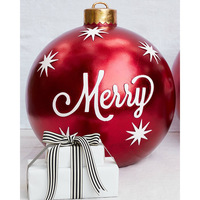 Boule de Noël géante gonflable en PVC décorée, ornements gonflables en PVC pour l'extérieur, décorations de Noël pour piscine et fêtes