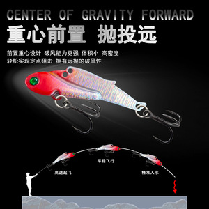 เหยื่อตกปลา Vibra Lure Ultra Thin Back Metallic Slice สำหรับตกปลาแบสในน้ำจืด ใช้ตีไกล มีน้ำหนัก วัสดุ VIB เหยื่อปลอม - Product Image 5