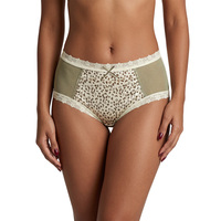 Braguitas de Encaje con Estampado de Leopardo OEM ODM para Mujer, Ropa Interior sin Costuras, Transpirable, de Cintura Media, Lencería Sexy