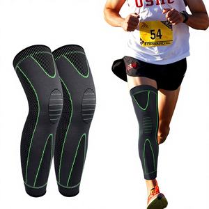 1 pièce Manchon de compression pour genou, stabilisateur et protecteur sportif, élastique, épais, en nylon, avec bande allongée pour protection avancée - Product Image 1