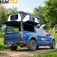 Carpa de Techo Rígida Huntoo, Duradera y Ligera, con Carcasa de Aluminio, Tipo Pop-Up, para Camioneta, Compatible con Jeep Gladiator, Hilux, Tacoma