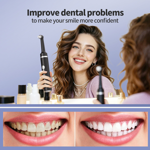 Pulidor de Dientes con 5 Cabezales de Cepillo, Luz LED, 3 Pastas de Pulido, Resistente al Agua IPX6, Herramientas de Limpieza Dental para Uso en el Hogar y de Viaje - Product Image 5