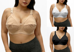 <span class=keywords><strong>Reggiseno</strong></span> CAPRI YIDA MAMA Plus-Size non imbottito con fiocco ricamato in pizzo floreale con spalline larghe e ali laterali per donna a figura intera - Product Image 3