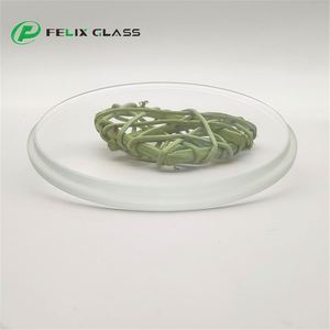 Vidrio templado de borde escalonado redondo personalizado para cubierta de luz LED - Product Image 1