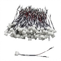 Kabel Harness Inti Tembaga Kustom dengan Selubung PVC, Konektor Terminal O-Ring 4-Pin 2-Core JST VH3.96, Pitch 3.96mm untuk Sepeda Motor